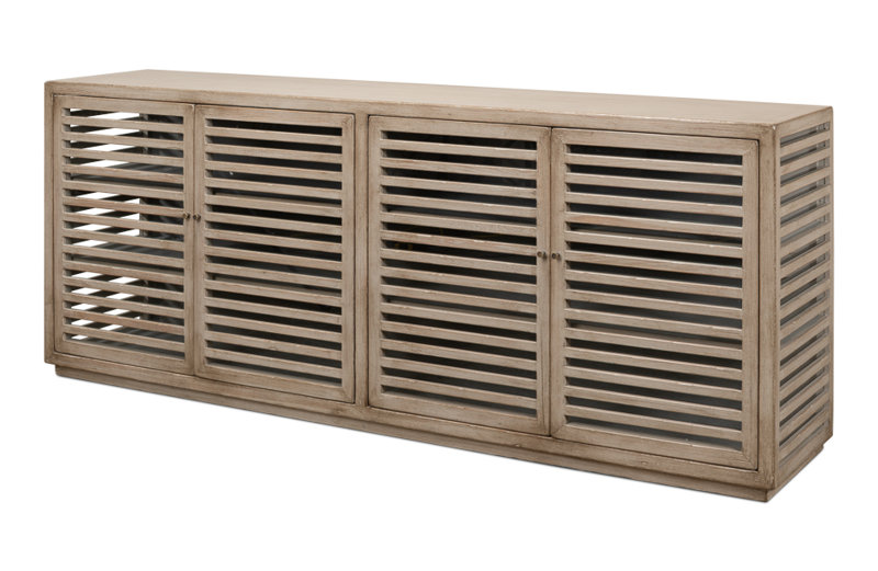 St. Nevis 92'' W Solid Wood Sideboard, Gray
