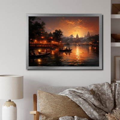 «Hinduisim Sunset Aarti IV», reproduction sur toile