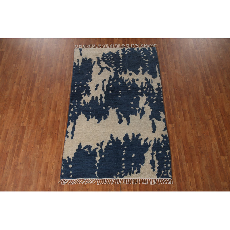 Tapis abstrait marocain indien 5 x 8
