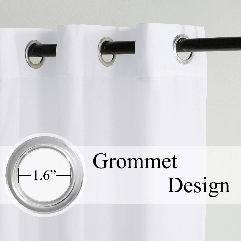  Non-See-Through Privacy Sheer Curtains 2 Panels, 52" Wide Grommet Window Curtains Drapes for Living Room Bedroom- Home Decoration Light Filtering Elegant Window Drapes