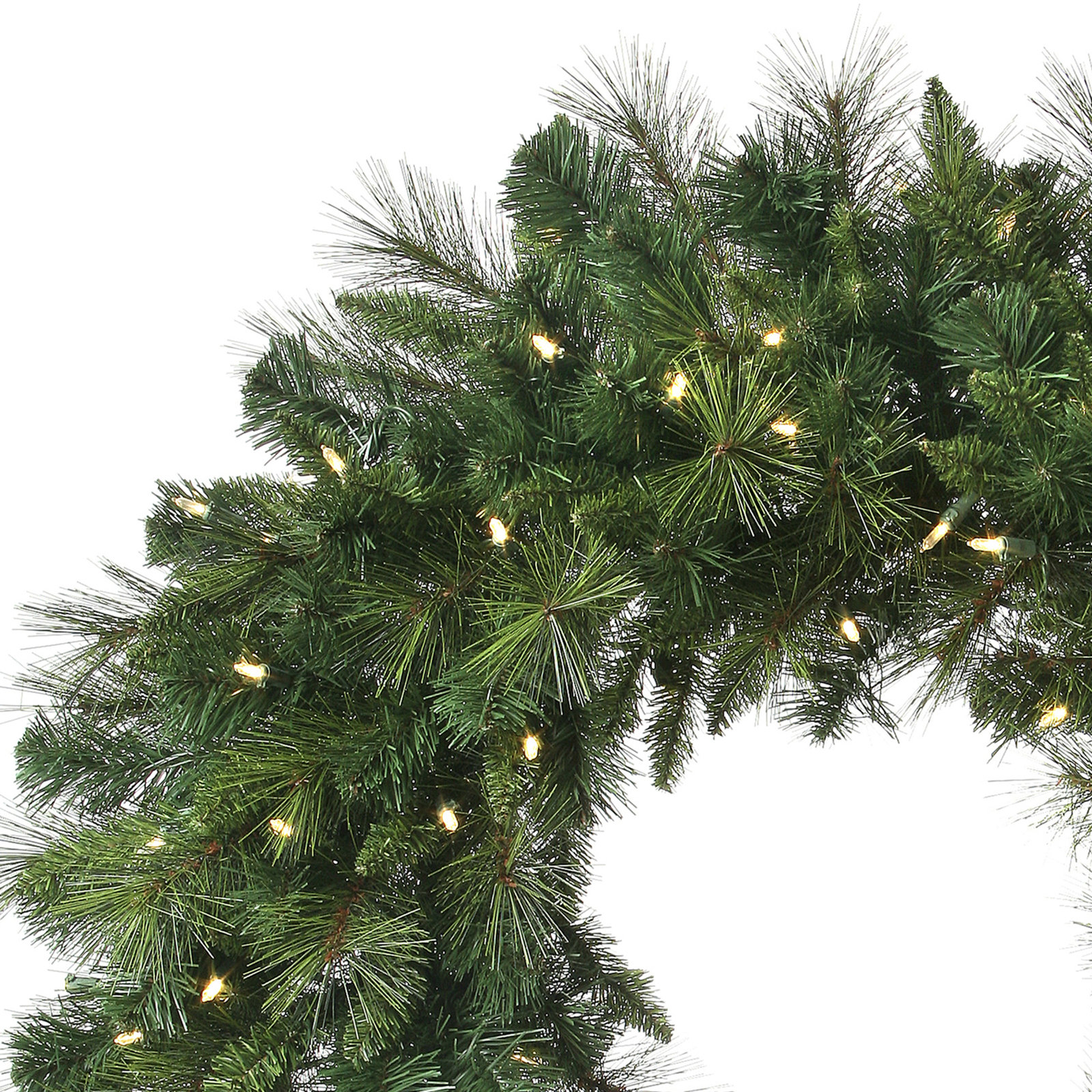 Pvc Greenery 72" Pre-Lit Wreath, 36" W x 36" H x 7" D