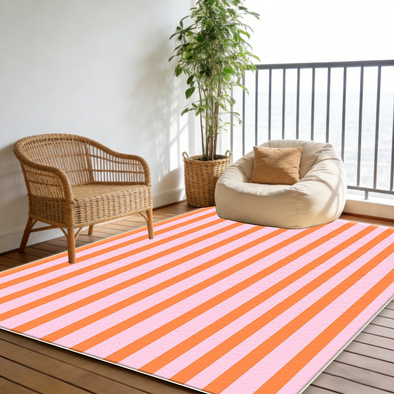 Pink carpet for bedroom, washable Bohemian large neutral area rug, cute and soft modern indoor floor anti-slip carpet for living room, kindergarten, children's game room, dormitory, academic baby room decoration