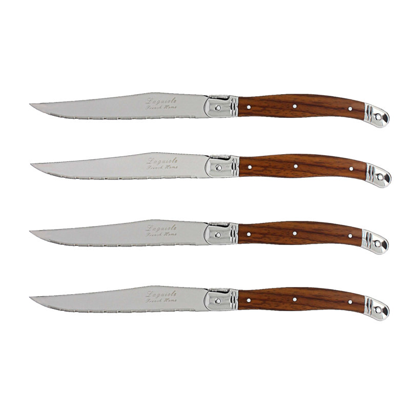Laguiole Steak Knife Set, Wood Grain 