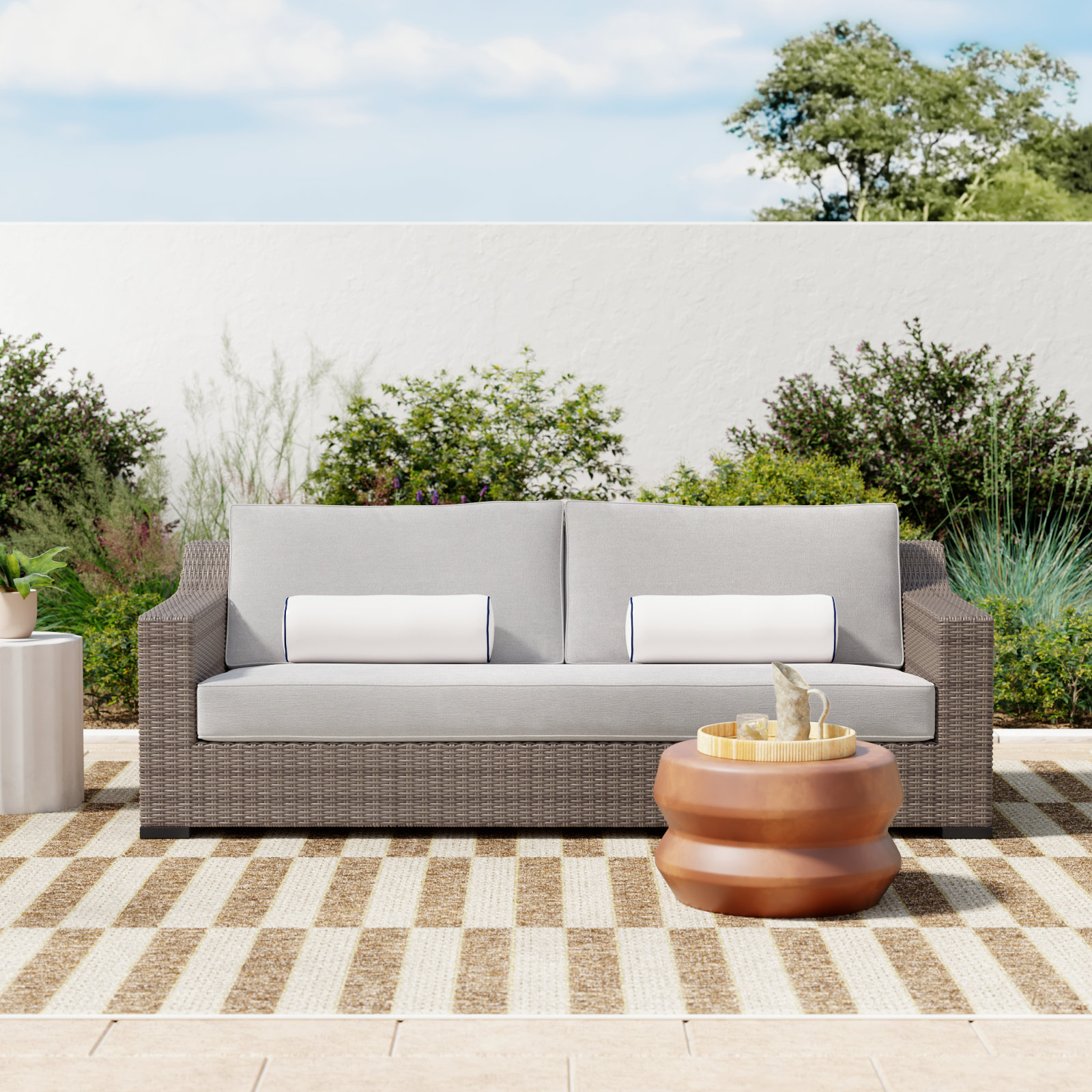 Manhattan Rustic Wicker Rattan Sofa