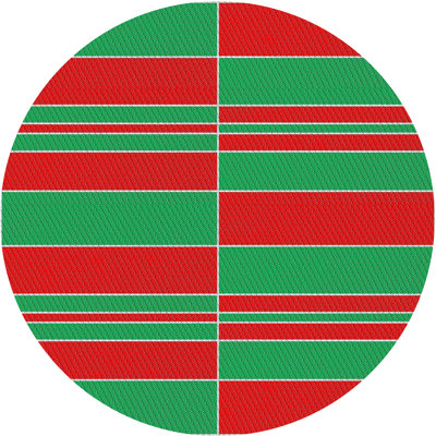 Tapis rouge/vert à motifs Chillon