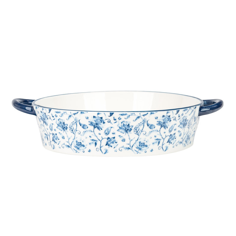 Moule à pâtisserie rond Bella Bakeware Heritage Garden Blue, 10 pouces, rue Strawberry