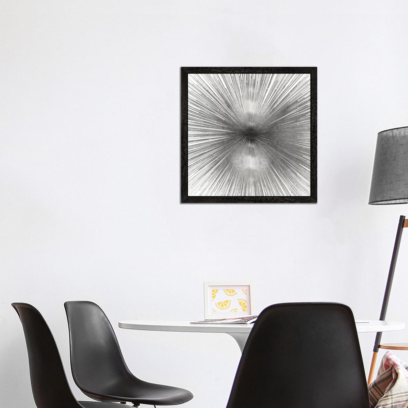 Radiant Silver by Abby Young - Print on Canvas, Black Framed Canvas, 66.04 cm H x 66.04 cm W x 3.175 cm D
