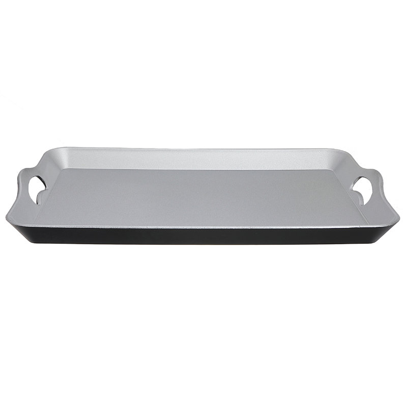 Rect. Plateau de service avec poignée (argent), Argent