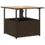Square Solid Wood Metal Outdoor with Umbrella Hole Coffee Table - 55 cm W 55 cm D-1560425414
