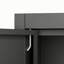 Armoire de rangement pour roulettes avec roulettes, 4 tablettes réglables, serrure à 3 points, acier robuste