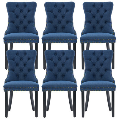 Almerinda Tufted Flax Upholstered Back Dining Chair
