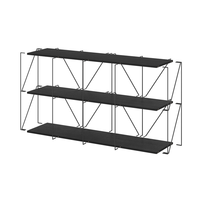 Besi 119.99cm W Metal Shelving Unit, Americano