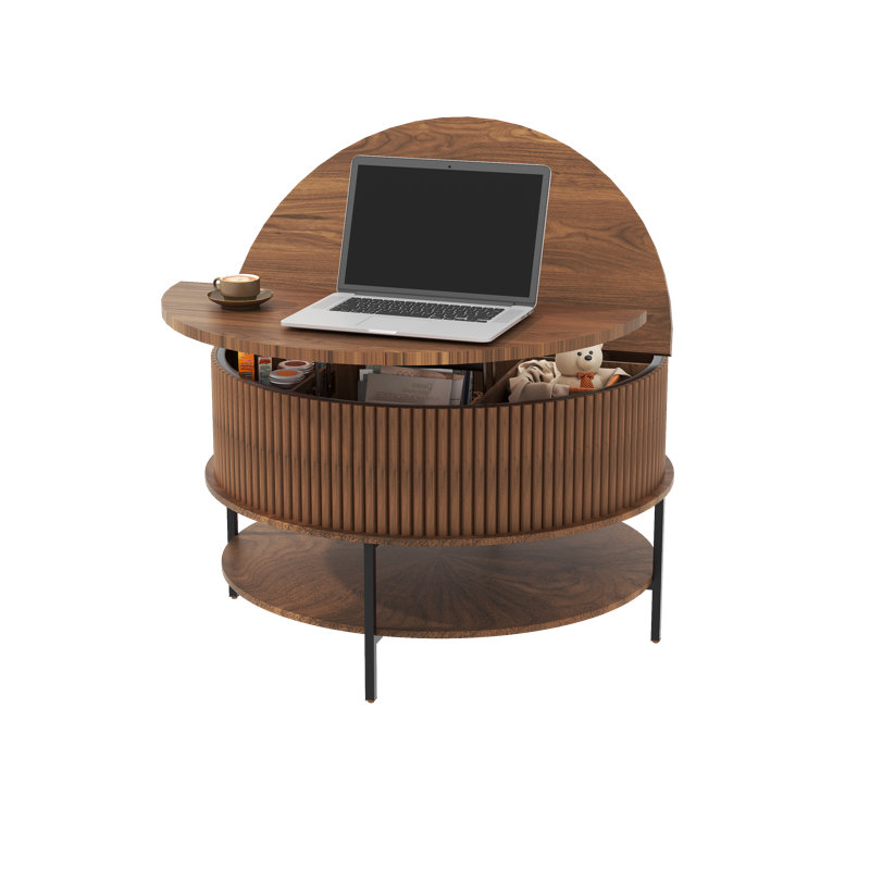Table basse à plateau relevable Farmhouse Brown