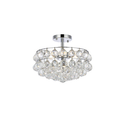 Kieron 5-Light Dimmable Crystal Flush Mount