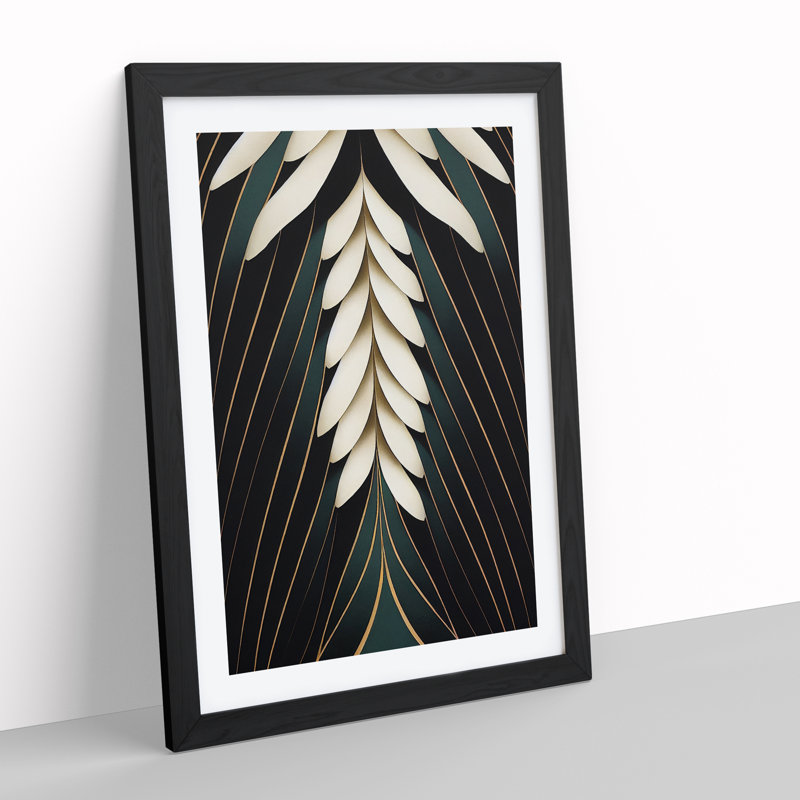 Miraculous Feather - Framed Print, Black, 64cm H x 46cm W x 2cm D
