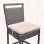 Tabouret d'extérieur en osier avec coussin en tissu résistant à l'eau