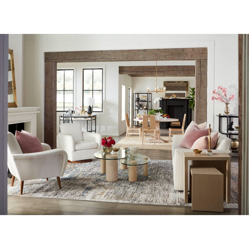 Scarlotti Coffee Table, 13.25" H x 41.5" L x 22.25" W, Sand