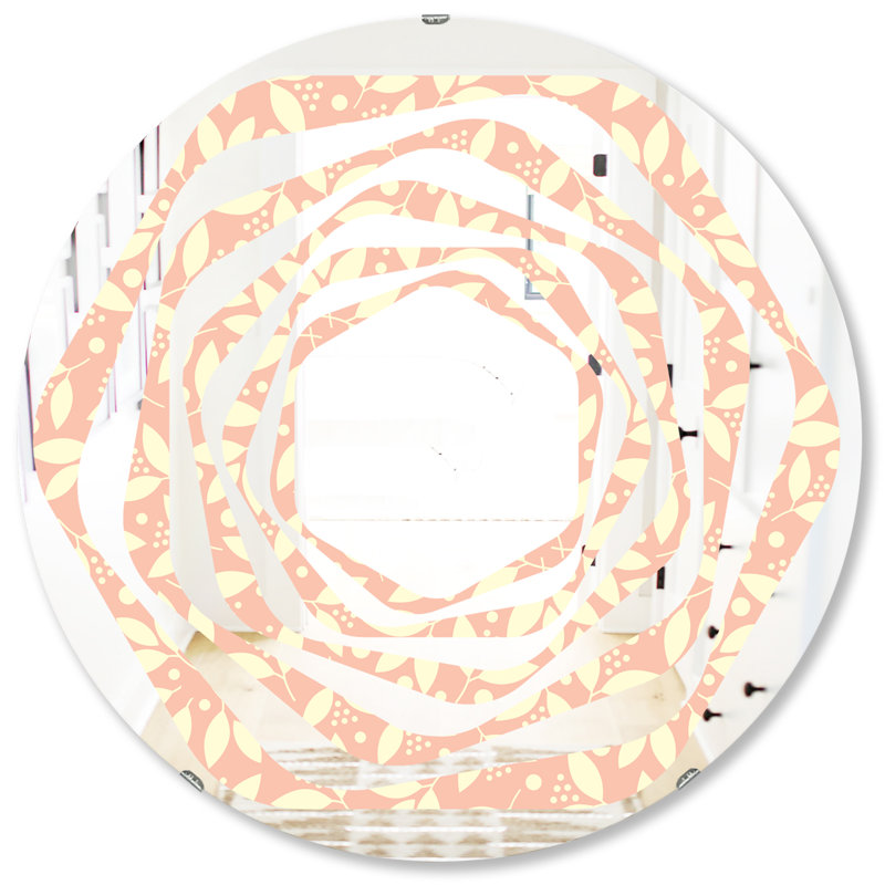 Miroir mural hexagonal pour la jungle de luxe, H 31,5 po x l po
