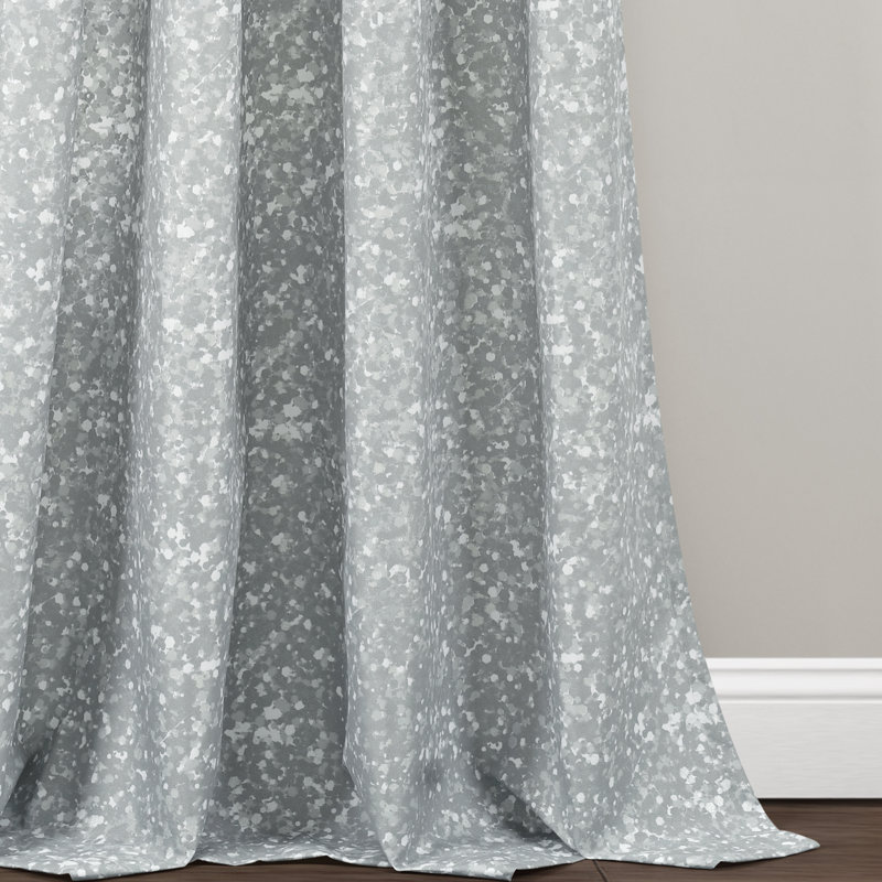 Paire de rideaux semi-transparents avec passe-tringle Glitter, Turquoise
