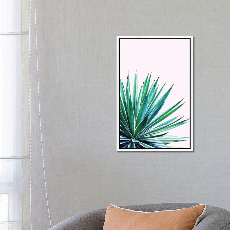Agave Love - Print on Canvas, 66.04 cm H x 45.72 cm W, White Floater Framed