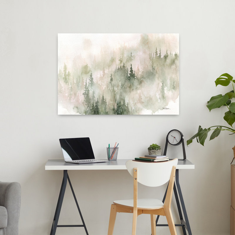 Misty Mountains Sides Abstract Art, H 36 po x l 24 po