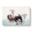 Cock, Hen & Nadeshiko by Katsushika Hokusai - Wrapped Canvas-55371208