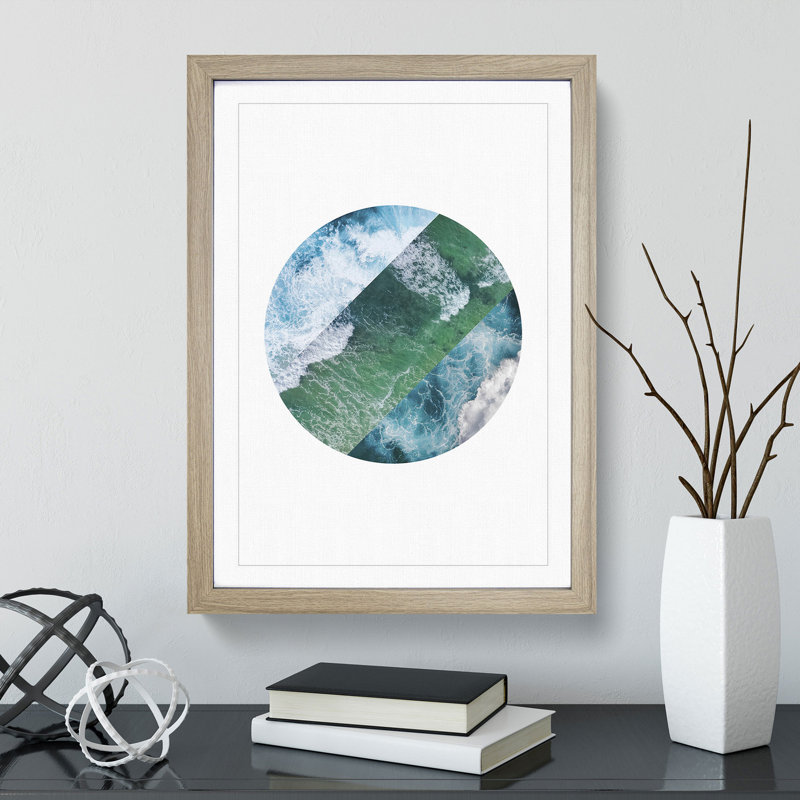 Planet Wave - Picture Frame Graphic Art, Oak Framed, 65cm H x 48cm W x 2cm D