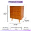 3-Drawer End Table with Charging Station, Bedside Table with Solid Wood Legs