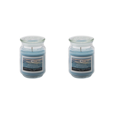 Haight 18 Oz Scented Jar With Glass Lid Mountain Air - Set Of 2