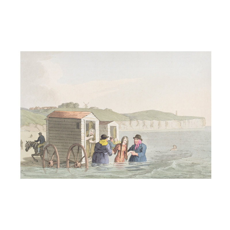 «George Bathing Bath in Bridlington Bay, 1814», art sur toile, H 12 po x l 19 po