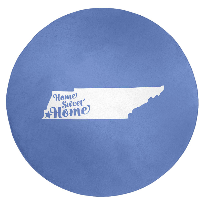 Chenille Indoor Rug, Round 5'