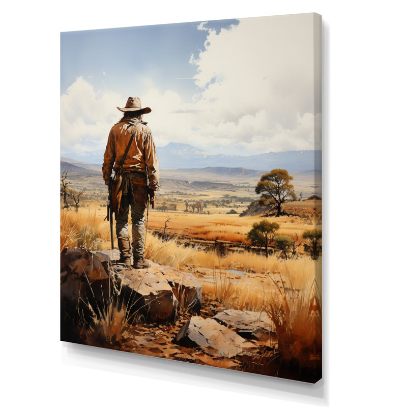 Peirson Cowboy Quiet Contemplation sur toile, H 32 po x l 16 po, Toile tendue