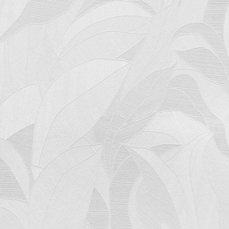 Papier peint feuilles Silvana, White