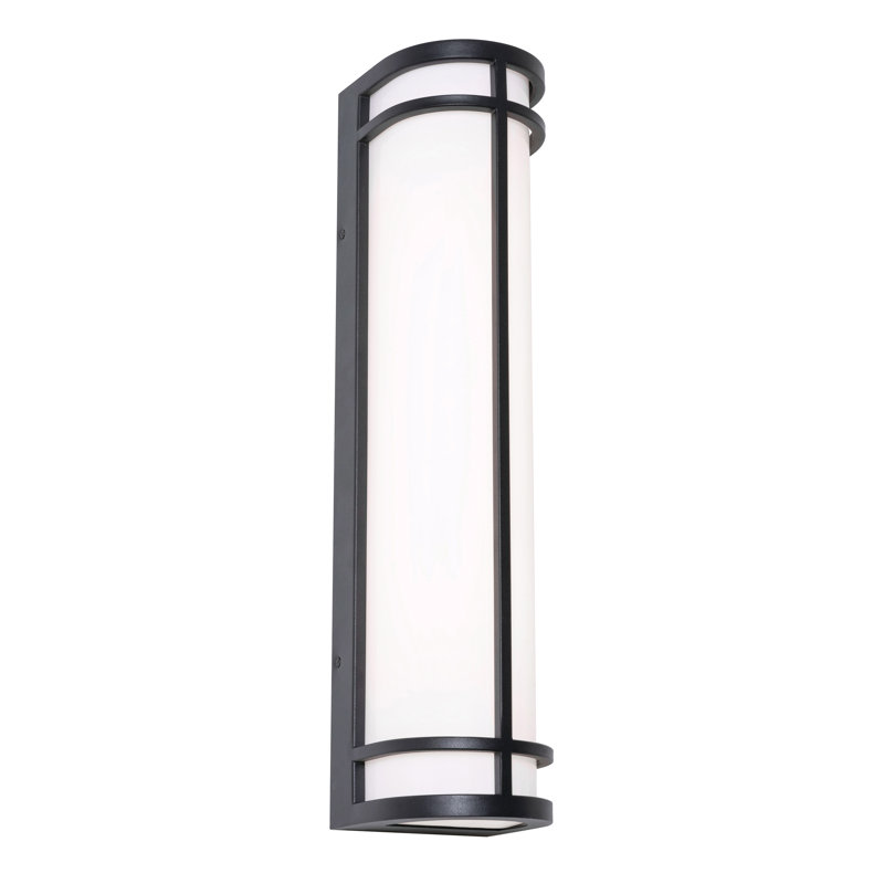Applique murale d'extérieur à DEL Hyler, Noir, noir, noir, noir, H 24 po x l 6 po x P 5,50 po