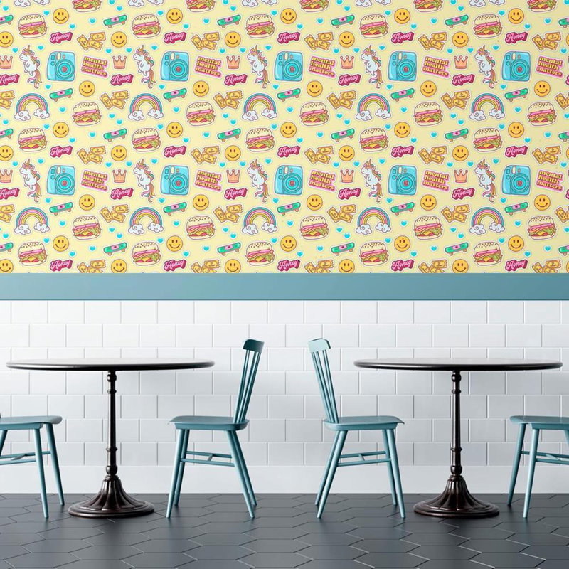 Rouleau de papier peint adhésif L 126 po x l 24 po Chagford, 126" L x 24" W