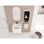 Meuble-lavabo mural 24 po avec lavabo en céramique, armoire latérale et portes à fermeture douce, armoire combinée (ensemble KD)-125514981-125514979