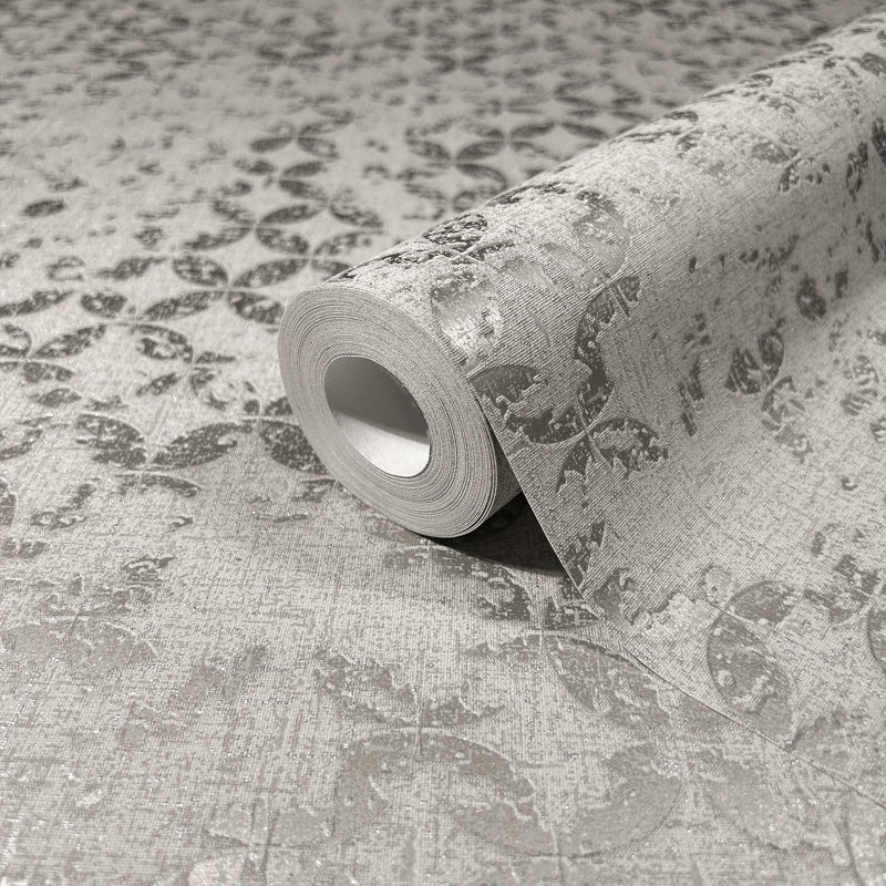 City Romance Abstract Wallpaper, Grey