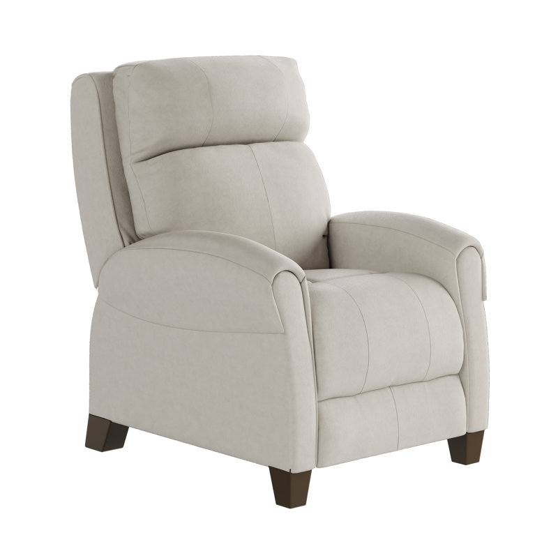 Fauteuil inclinable en cuir saturn avec appui-tête Saturn, Crème, crème