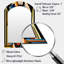 Circulaire Retro Dynamics I - miroir mural décoratif à arche géométrique, miroir asymétrique moderne, impression d'art en métal-1620803871