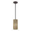 Mini-luminaire suspendu en bronze anglais à 1 lumière Mata