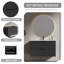 Base de meuble-lavabo mural simple flottant 36 po 36 po avec façades de tiroir cannelées en gris moderne (lavabo non inclus)