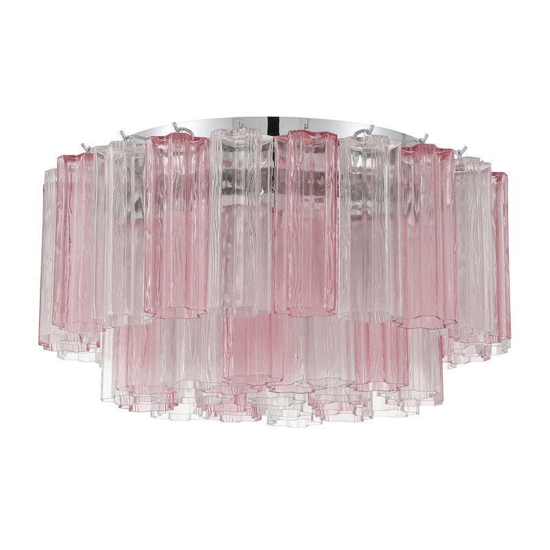 Plafonnier encastré Addis, Chrome chrome, Rose