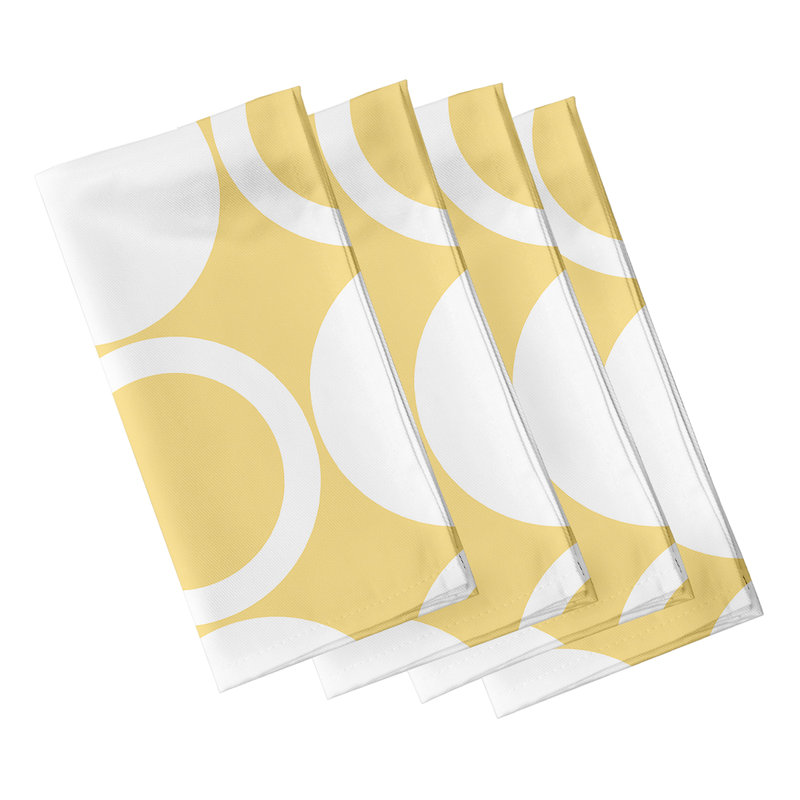 Laraib Mod Circles Napkins, Yellow