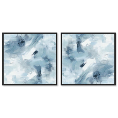 «Where Clouds Gather II», ensemble de toiles abstraites modernes par Art Remedy