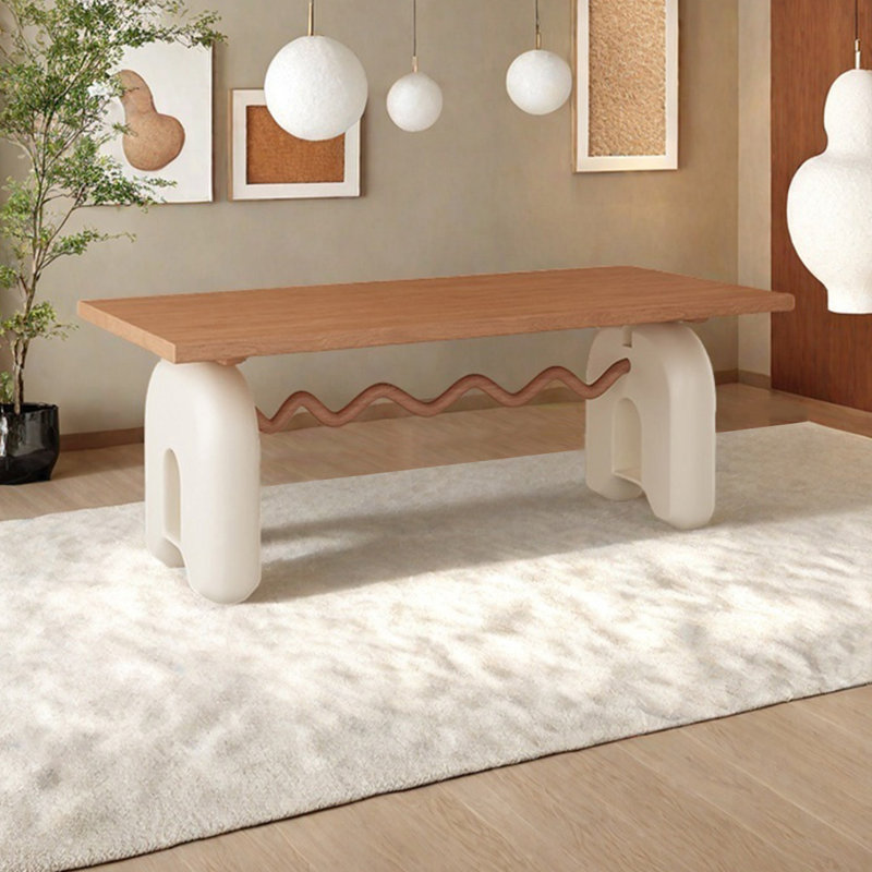 Creative solid wood dining table, 29.52"H x 62.99"L x 31.49"W
