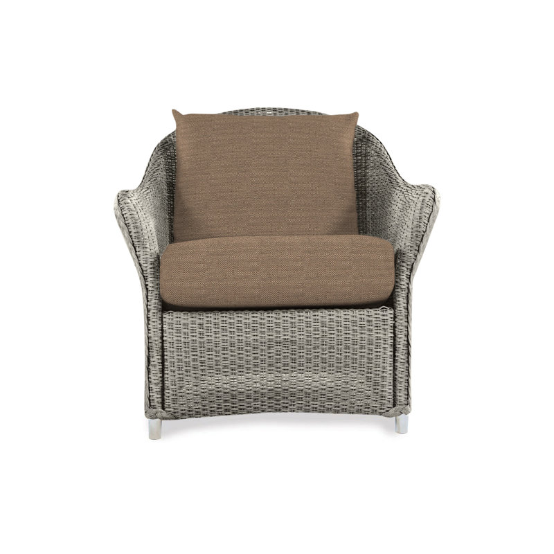 Weekend Retreat Outdoor Lounge Chair, Pewter, Canvas Natural Sunbrella® Canvas