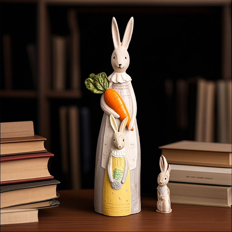 Easter Bunny Decorations Couple Rabbit, Spring Easter Bunny Figurine