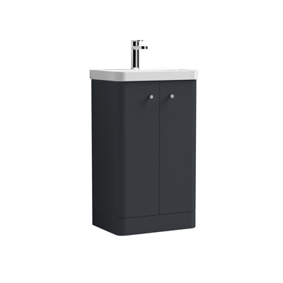 Core 505mm Single Bathroom Vanity with Drop In Vitreous China Basin