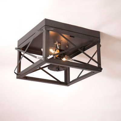 Plafonnier encastré carré en cage 10,25 po 2 lumières Mackey