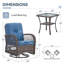 Ensemble de meubles de patio 3 pièces Valierius avec coussins et table d'appoint en osier